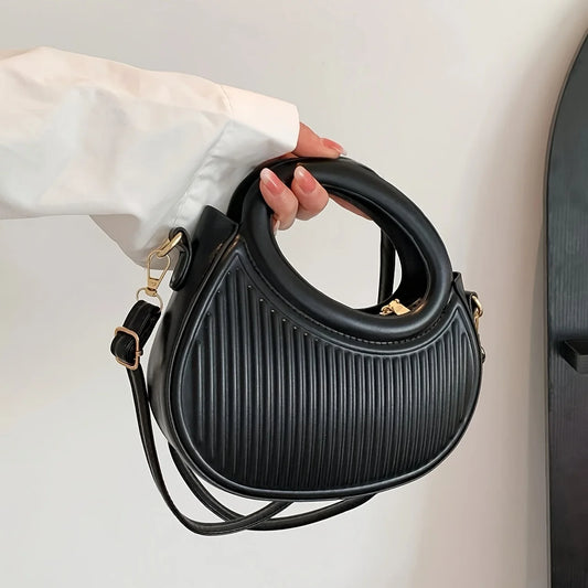 Stripe Design Crossbody Bags for Women Elegant Synthetic Leather Handbag, Purse, Luxury Look Shoulder Bag for Everyday Use