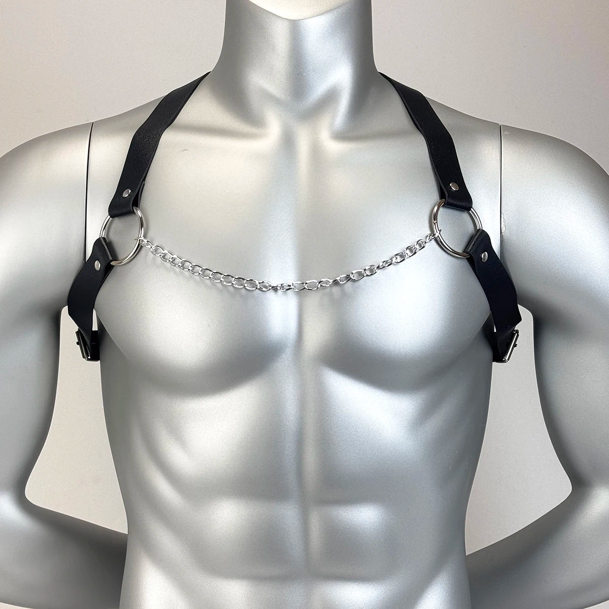 Men PU Leather Chest Harness Fashion Retro Body Belt Chest Accessories Straps Punk Rave Exotic Clothing Decorative Belt