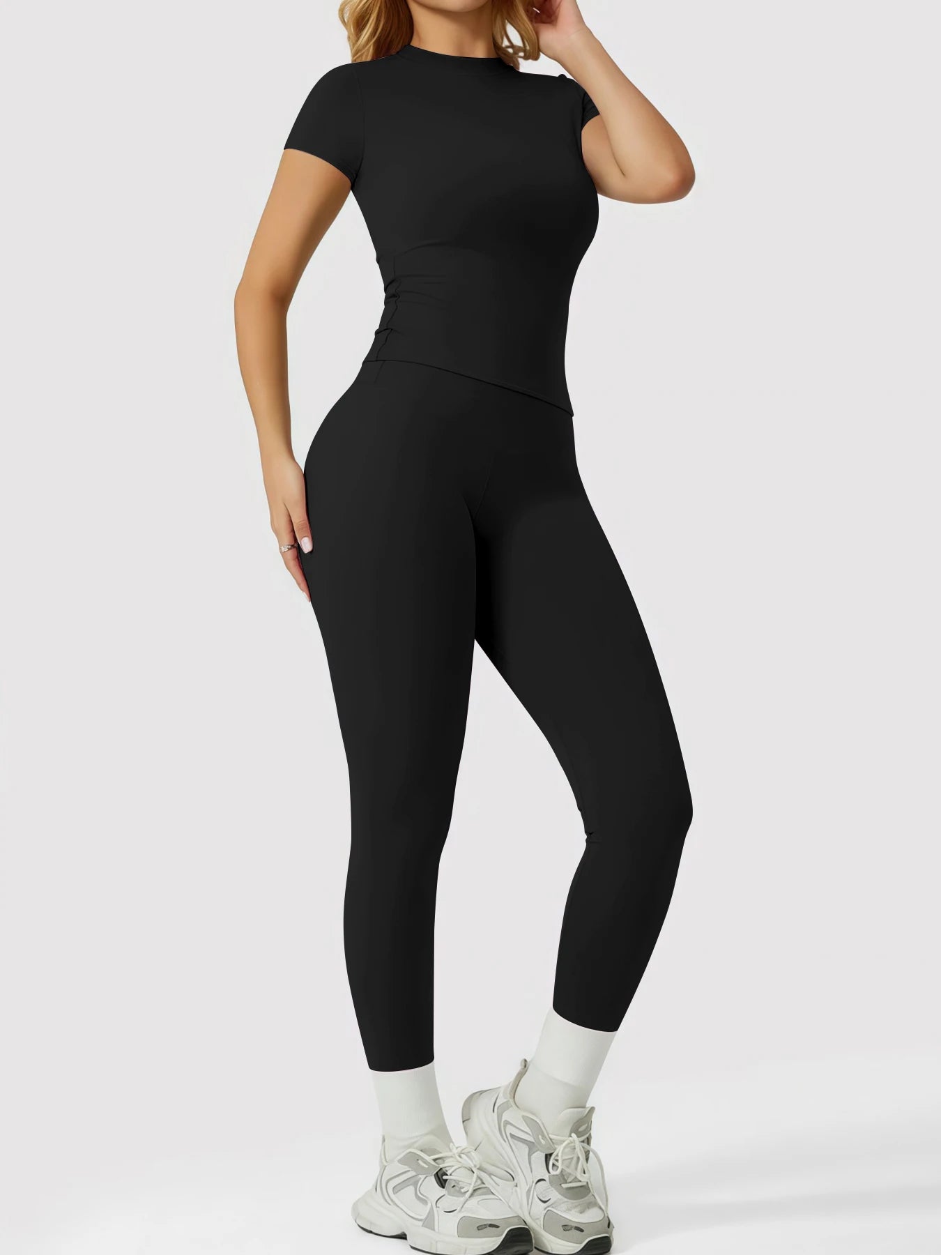 Women's Yoga Set, High-Quality Body-Fitting Quick-Dry Fitness Wear, Sport Yoga Two-Piece Set