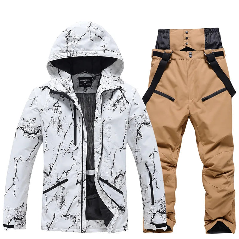 New Fashion, Men's and Women's, Ski Suit Sets, Waterproof, Snow Costume, Ski Jacket and Pant Set, Outdoor Clothing, Snowboarding