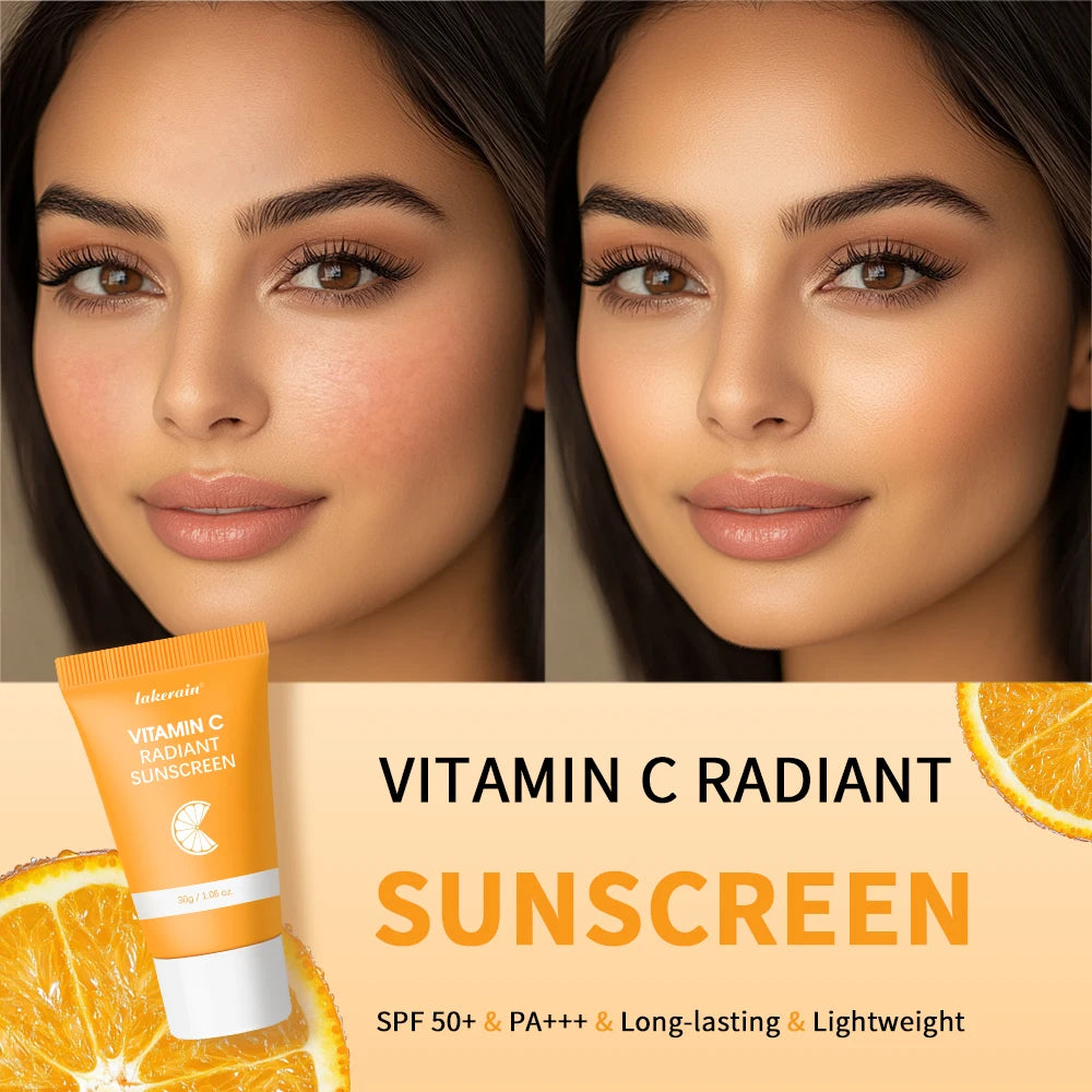 SPF 30 Vitamin C Moisturizer Protects Skin From UV Rays Hydrating Lotion Brightens Skin Nourishment Multiple Skin Care