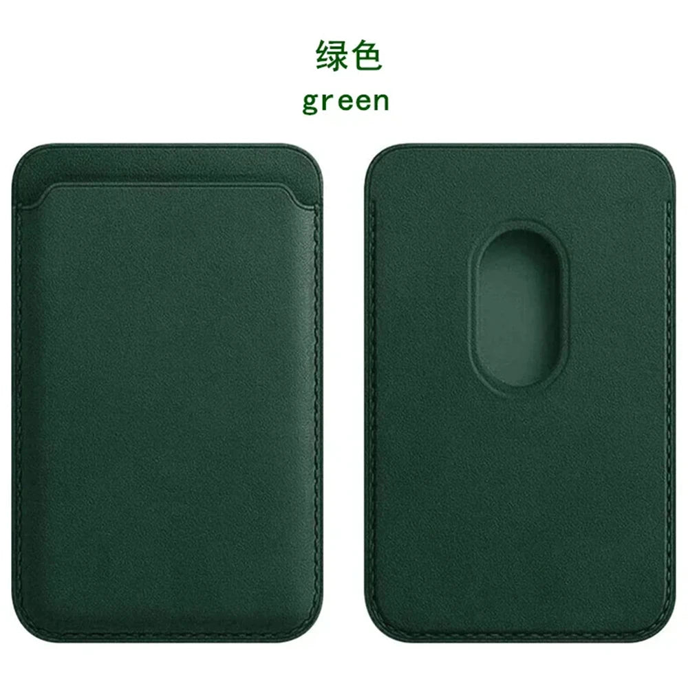Offical Magnetic Finewoven Card Holder Leather Wallet For iPhone 18 17 16 15 14 13 Pro Max Samsung S26 S25 S24 Ultra Plus Cover