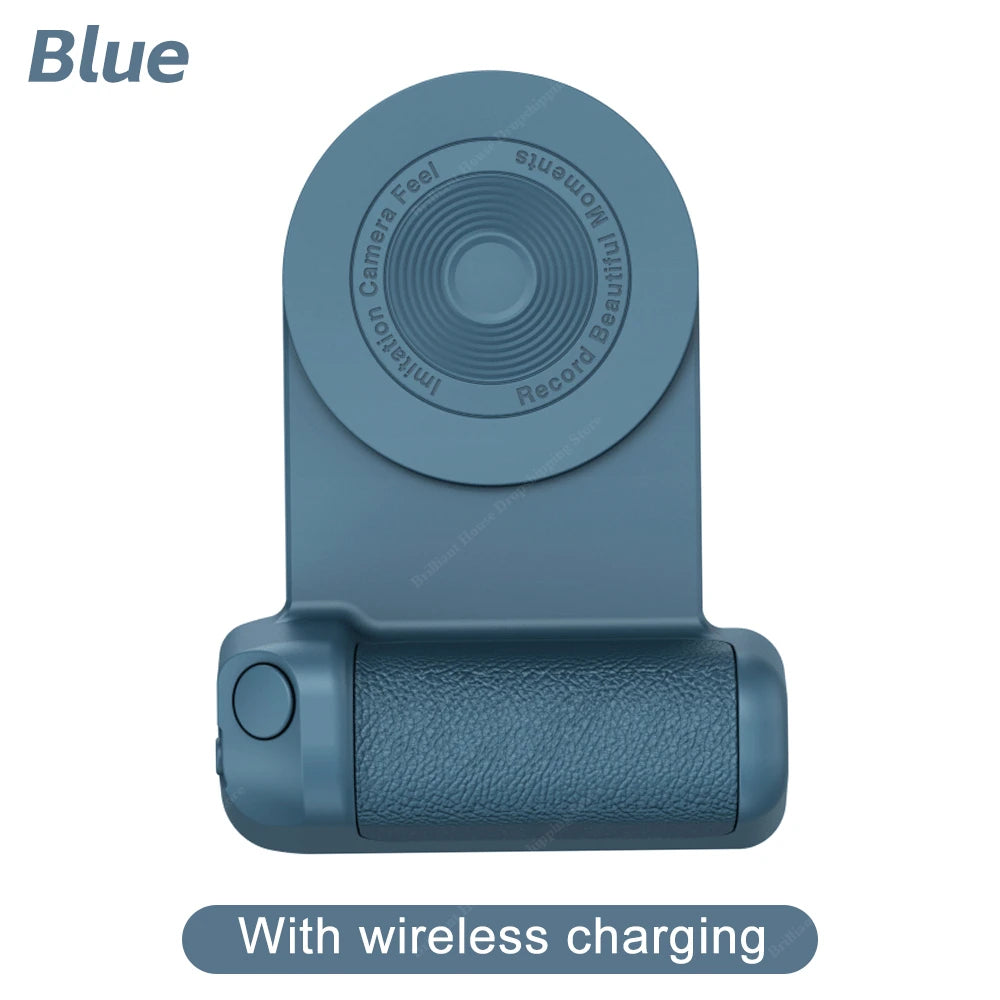 Magnetic Camera Handle Bluetooth Phone Grip Photo Bracket Anti-shake Selfie Device for Android iphone Wireless Charging