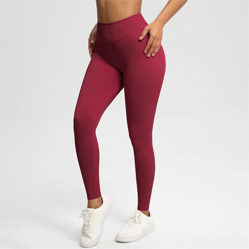 Bum Shaping Leggings Women Seamless Sports Yoga Pants Low Ribbed Band Gym clothes Fitness Workout Scrunch Butt Tight