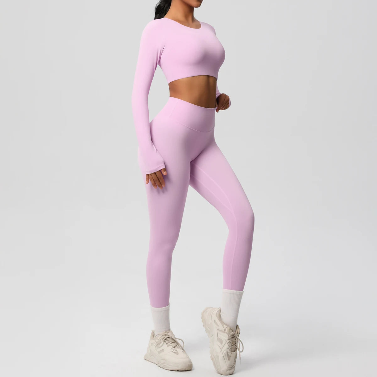Yoga Set Women's Sportswear Yoga Clothes Fitness Long Sleeve With Padded Tracksuits Sports Suit Gym Top High Waist Leggings Sets