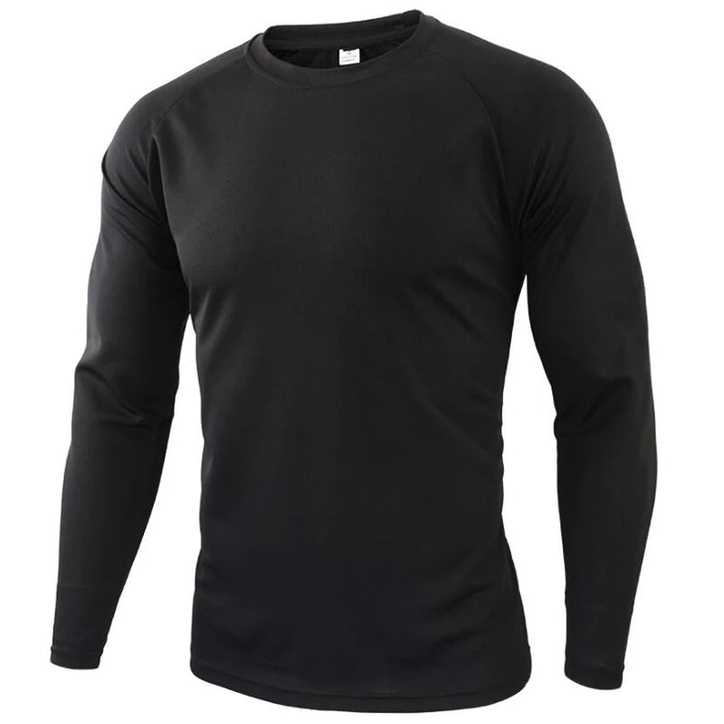 New Long Sleeve T shirts Men Outdoor Tactical Training Camouflage T-shirt Quick Dry Camo Tshirt Hunting Hiking Camping Tee Shirt