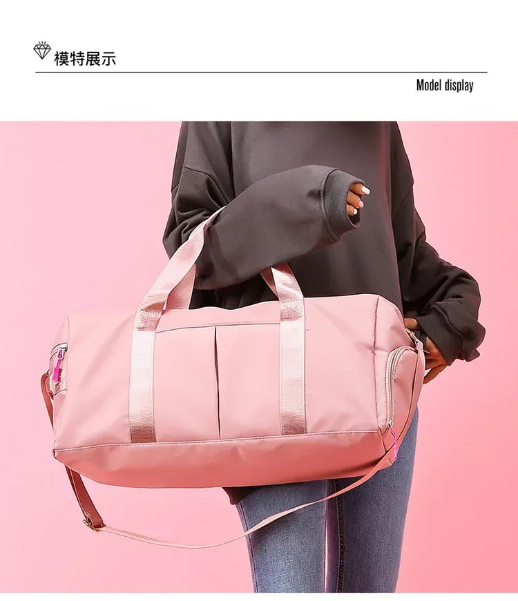 Training Yoga Sporttaschen Fitness Gym Taschen Nass Trocken Separate Gepäcktasche mit separatem Schuhfach Reisetasche Handtasche