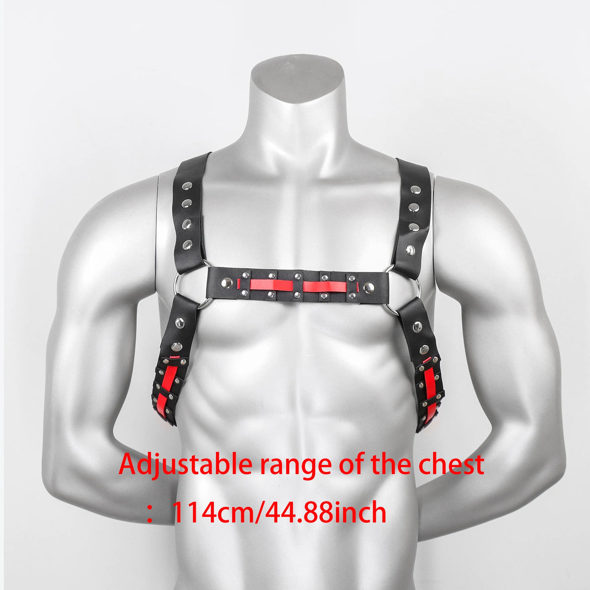 Punk Faux Leather Chest Harness for Men, For Rave Clubwear Masquerade Costume