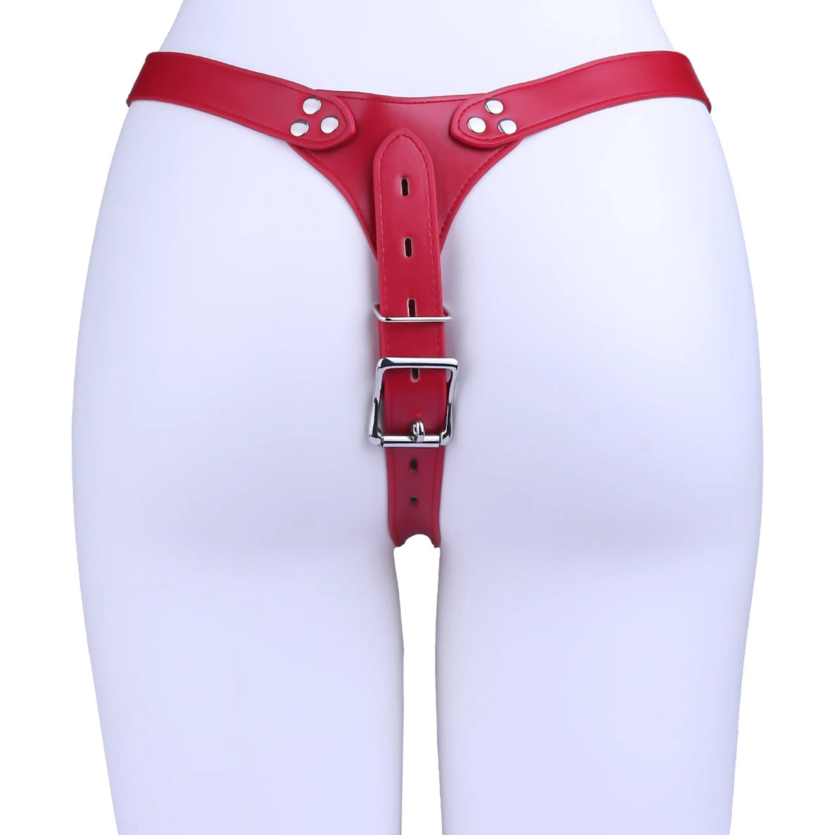 PU Leather Chastity Belt For Metal Penis Lock Cage Auxiliary Harness Belt Underwear Chastity Accessories B*SM Men S*x Toys