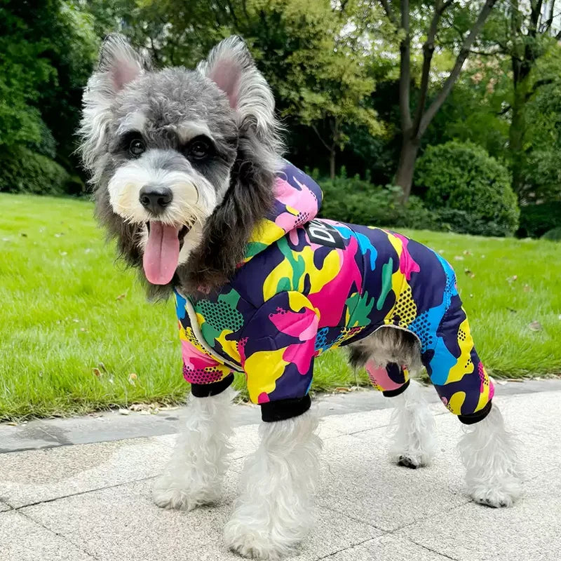 Winter Puppy Jacket Dog Waterproof Coat Pet Clothing Chichuhua Costume Pug Bichon Bulldog Outdoor Dog Warm Clothes with Buckle