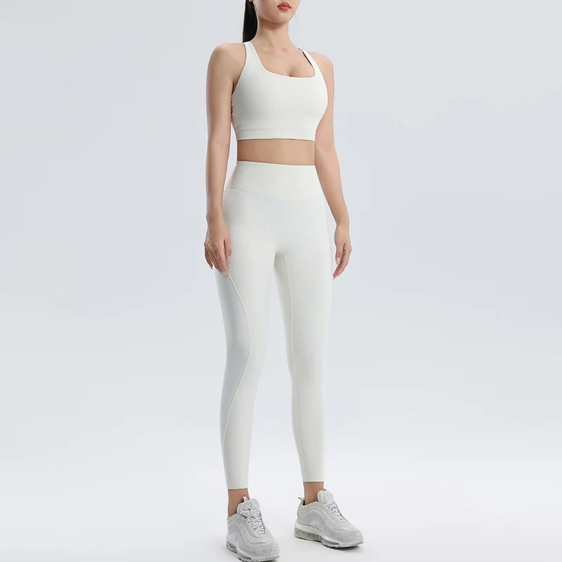 Yoga Set Running Fitness Two-Piece Set Bra Underwear Quick-dry Tight-Fitting Bottoms Pants Women's Yoga Set