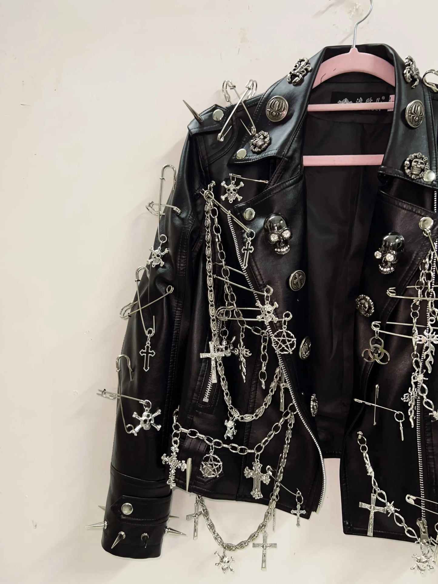vintage Jacket Punk Jacket y2k   Jacket y2k fashion Gothic Jacket harajuku fashion Cross Jacket Skull  Jacket  gothic clothes