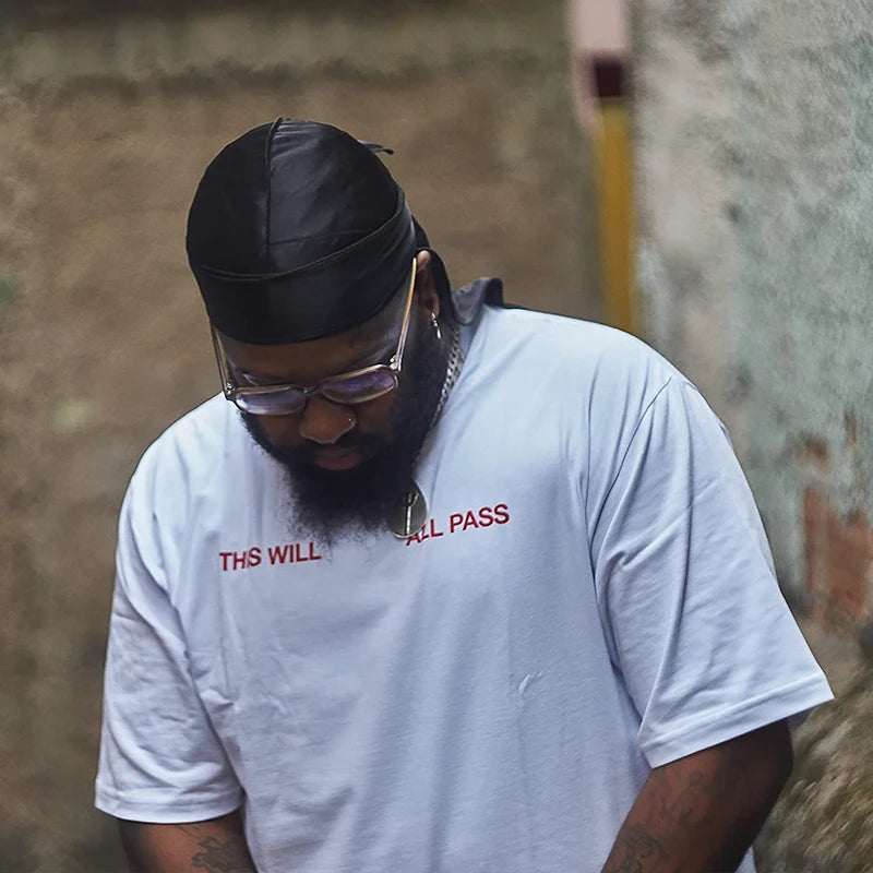 Long Tail Unisex Satin Doo Rag Durag Bandanas Cap Piratenhut Turban Herren Hip Hop Stirnband Biker Headwrap Damen Kopfbedeckung