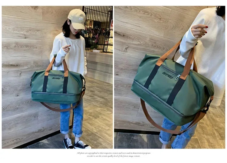 Mode Gym Fitness Taschen für Frauen Große Kapazität Herren Sporttasche Wasserdichte Wochenend Reise Weibliche Messenger Bag Trocken Und Nass