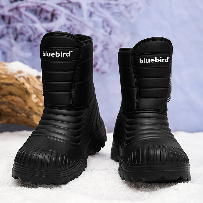 Neue Herren Winterstiefel Warme Plüsch Schneestiefel Hochwertige Wasserdichte High-Top Herren Stiefeletten Outdoor Herren Wanderstiefel Sneaker