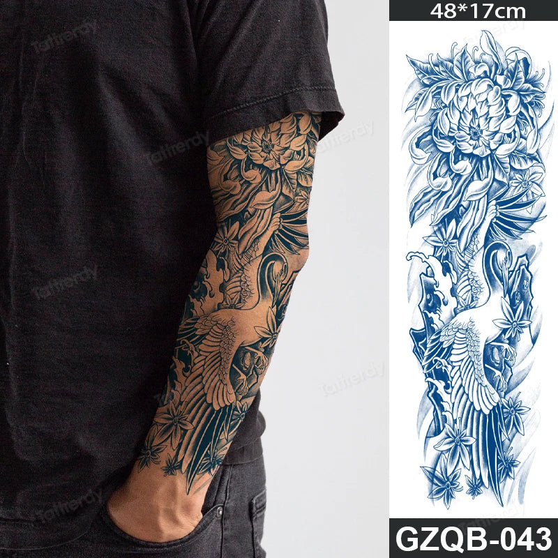 New Juice tattoo natural ink long lasting temporary tattoos full arm sleeve waterproof body art painting large tattoo sticker