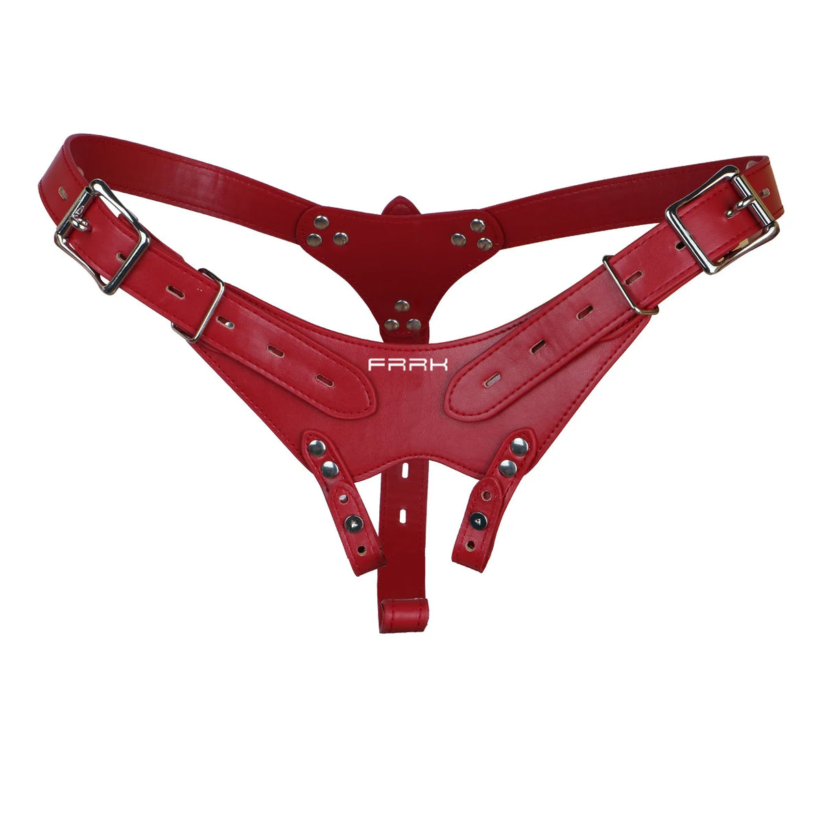 PU Leather Chastity Belt For Metal Penis Lock Cage Auxiliary Harness Belt Underwear Chastity Accessories B*SM Men S*x Toys