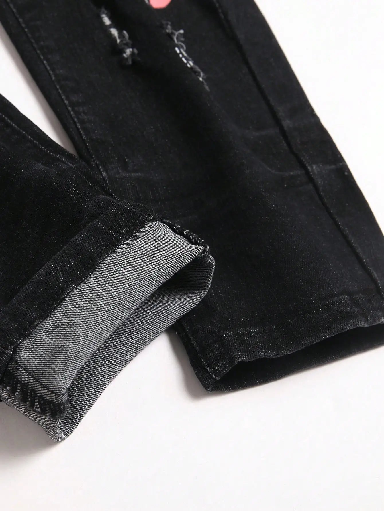 High Stretch Men's Ripped Denim Jeans for Man Skinny Hip-hop Pants Casual Slim Fit Trousers with Patchwork Embroidery Streetwear