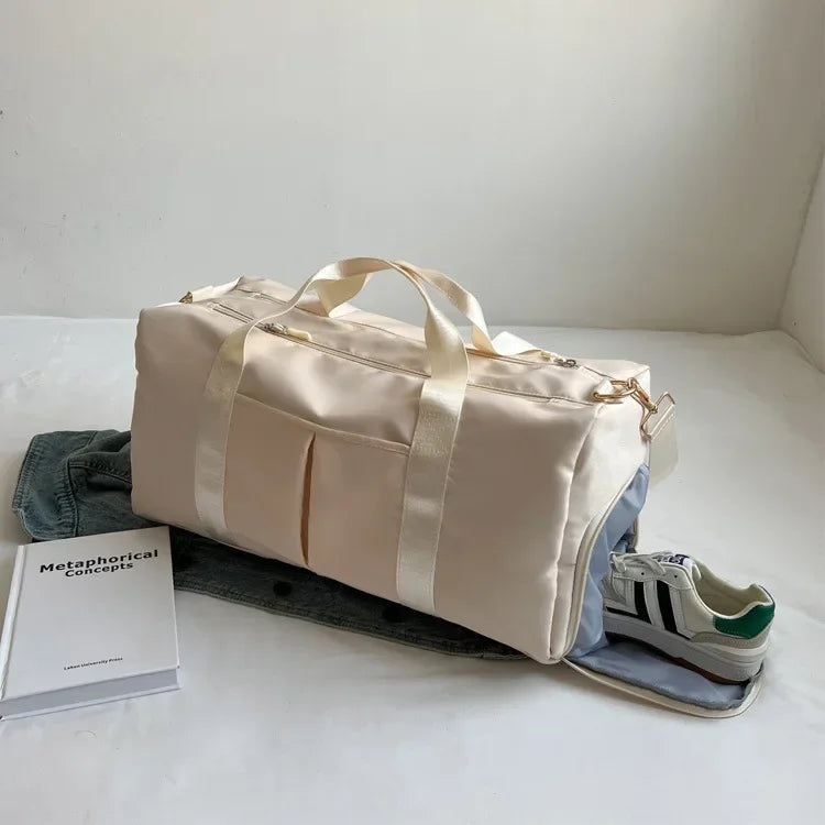 Training Yoga Sporttaschen Fitness Gym Taschen Nass Trocken Separate Gepäcktasche mit separatem Schuhfach Reisetasche Handtasche