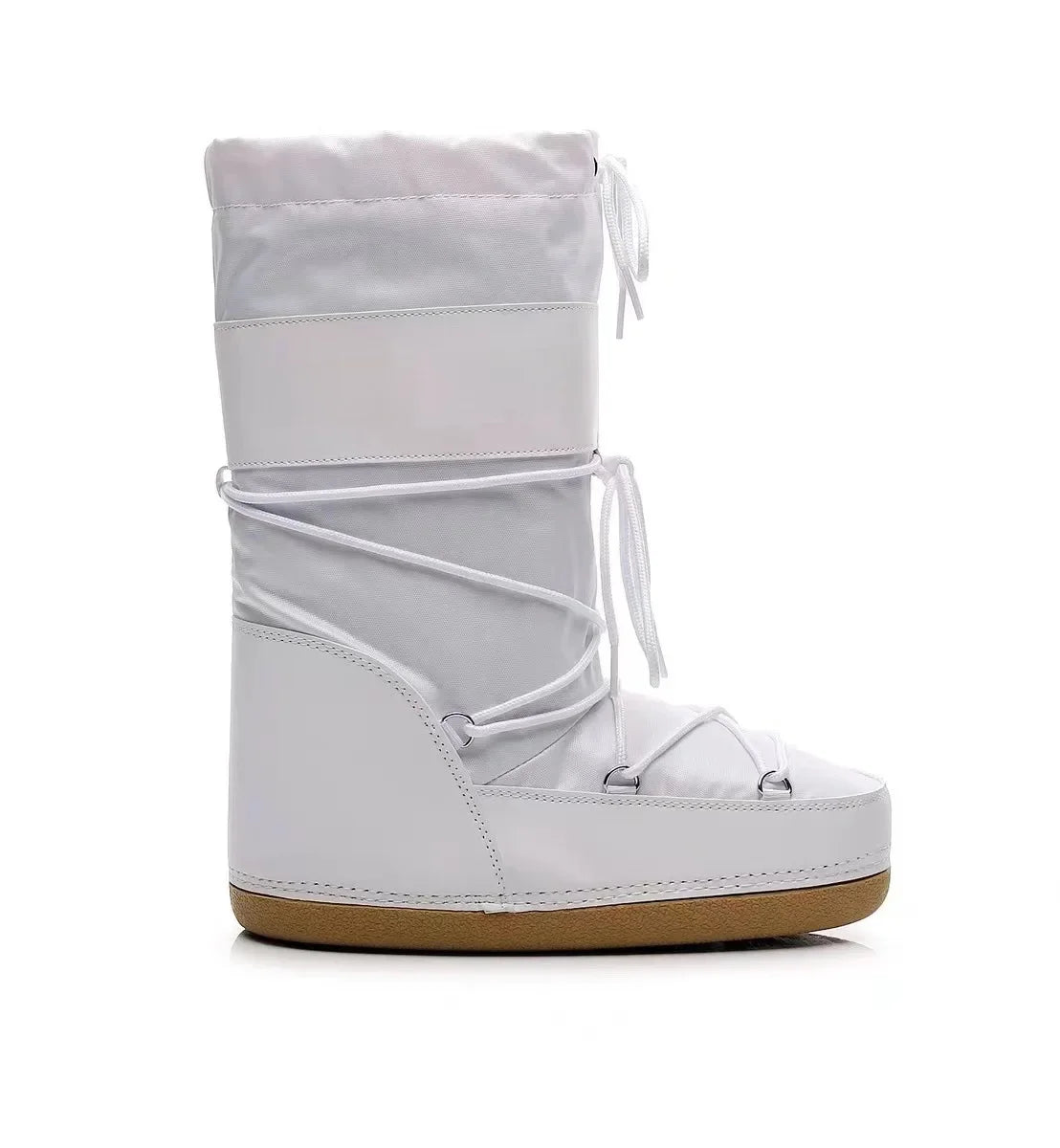 Fashionable round Toe Mid-Calf Snow Boots Women's Thickened Moon Shoe Winter Skiing Space Boots Popular round Toe Rubber Sole