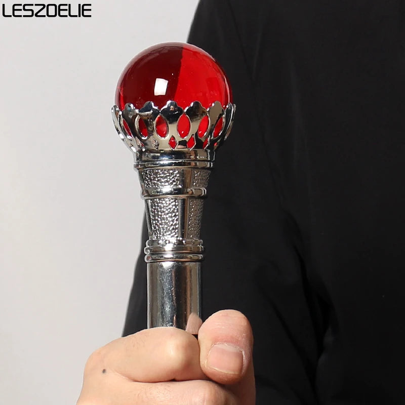 10 Colors 95cm Bright Silver Crown Crystal Ball Walking Stick Men Fashion Walking Cane Women Party Decorative Walking Stick