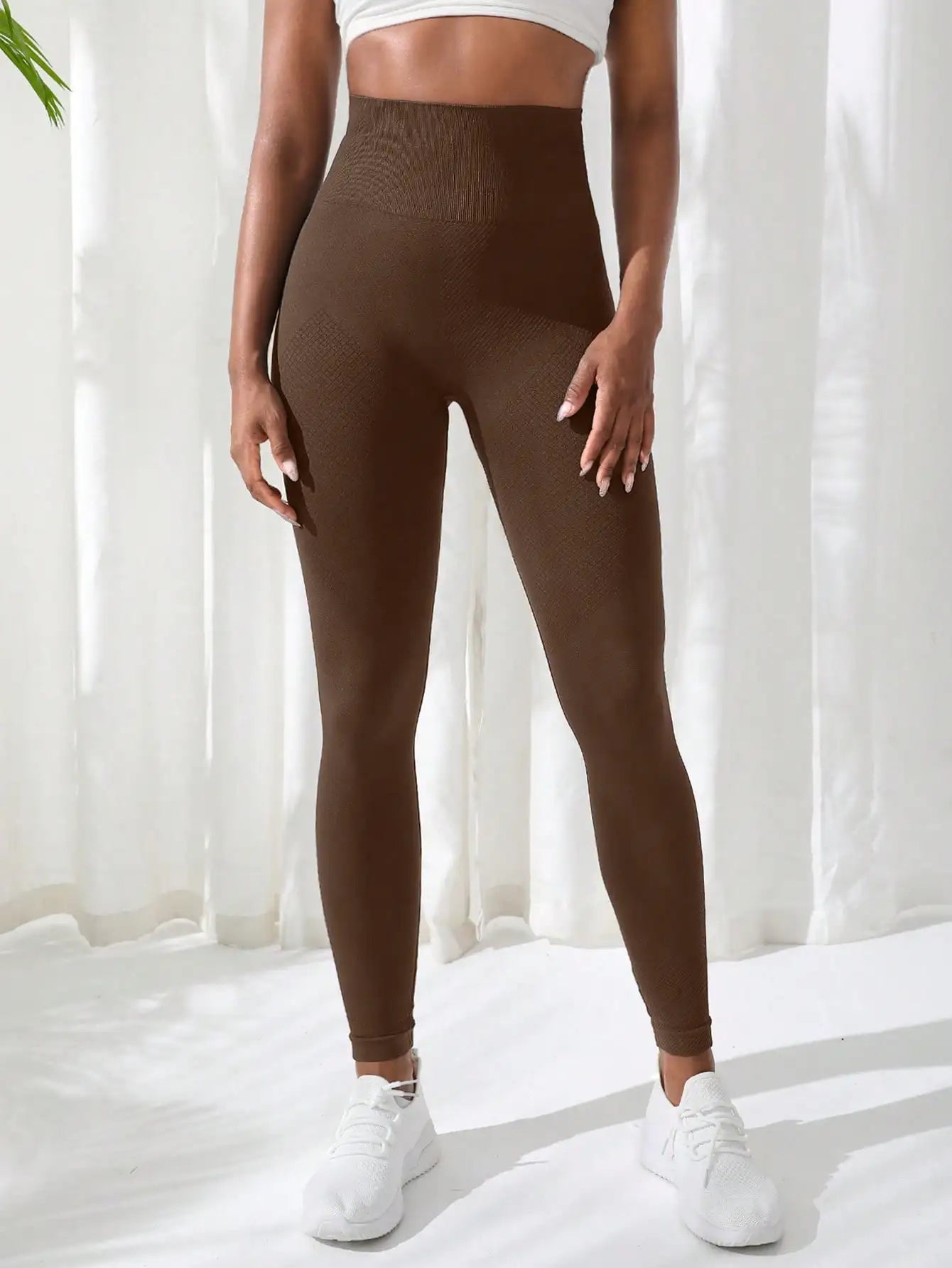 Women High Waist Yoga Pants Seamless Gym Leggings Stretchy Athletic Workout Fitness Running Sports Tights