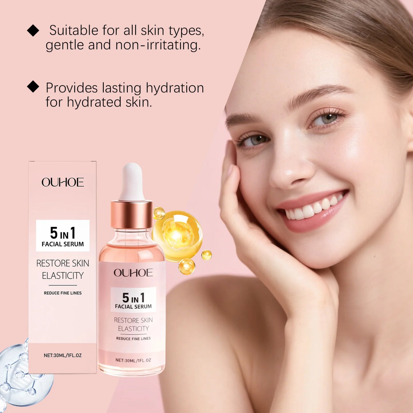 Facial Serum for Deep Hydration Anti Aging Winter Skincare Gift Set with Moisturizing Repair Dry Skin Care Sensitive Skin