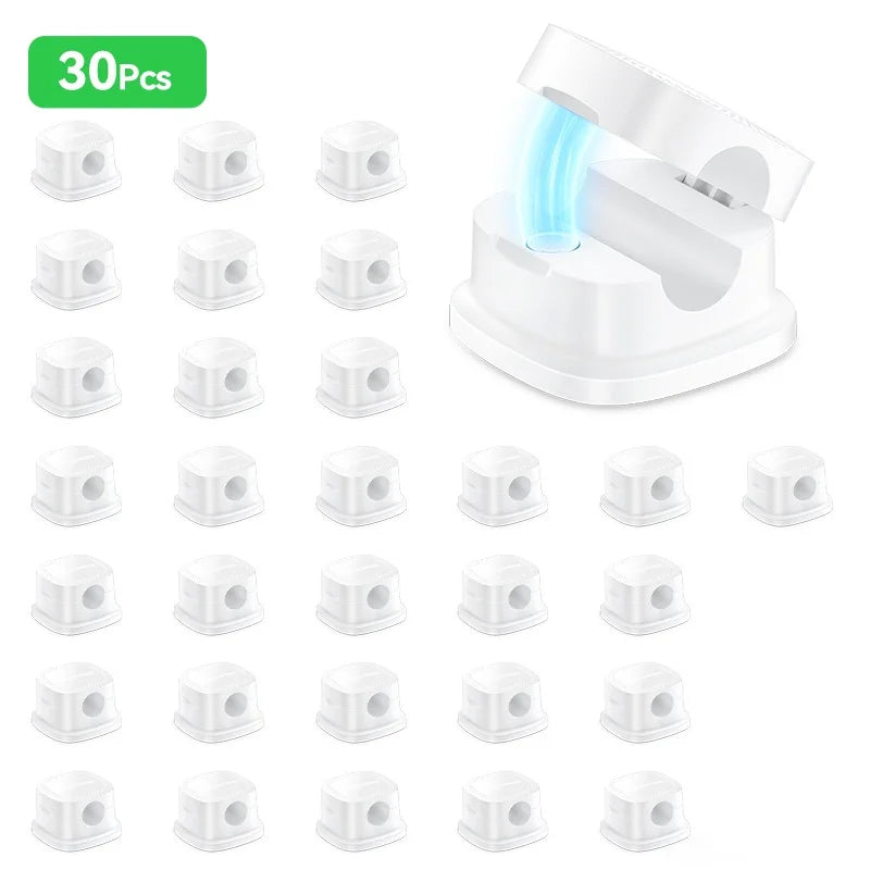 Rocoren Magnetic Cable Sorting Desktop Self Adhesive Cable Clamp Adjustable Cable Management Clamp for Earphone Cable Data Cable