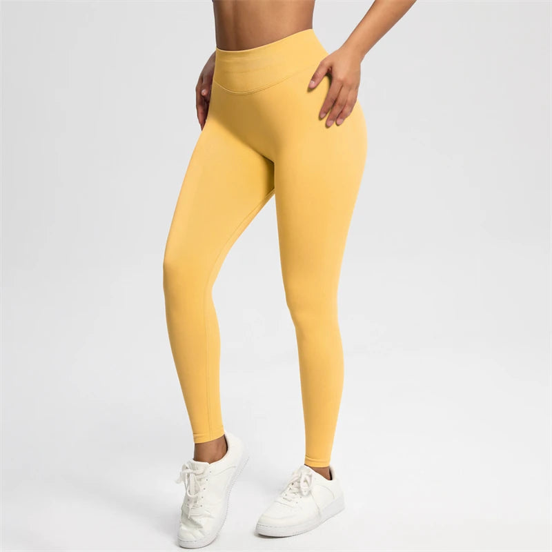 Bum Shaping Leggings Women Seamless Sports Yoga Pants Low Ribbed Band Gym clothes Fitness Workout Scrunch Butt Tight