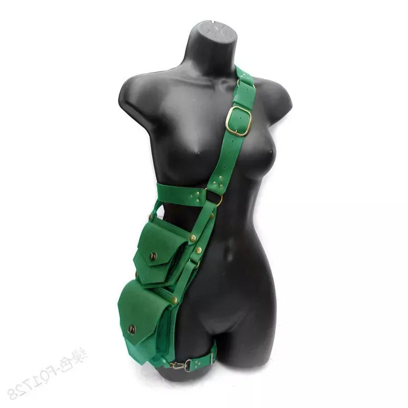 Medieval Renaissance Shoulder Belt Bag Viking Knight Pirate Cosplay Accessory Leather Satchel Sport Outdoor Pocket Phone Pouch