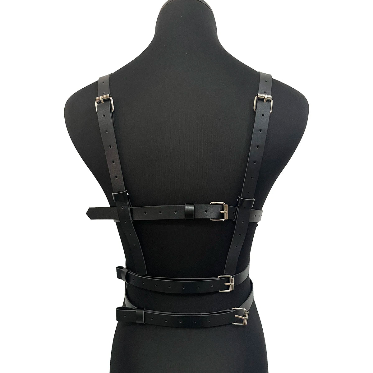 Women Fashion Trend Punk PU Leather Harness Female Street Style Suspenders Body Harness Decorative Waistband Corset Accessories