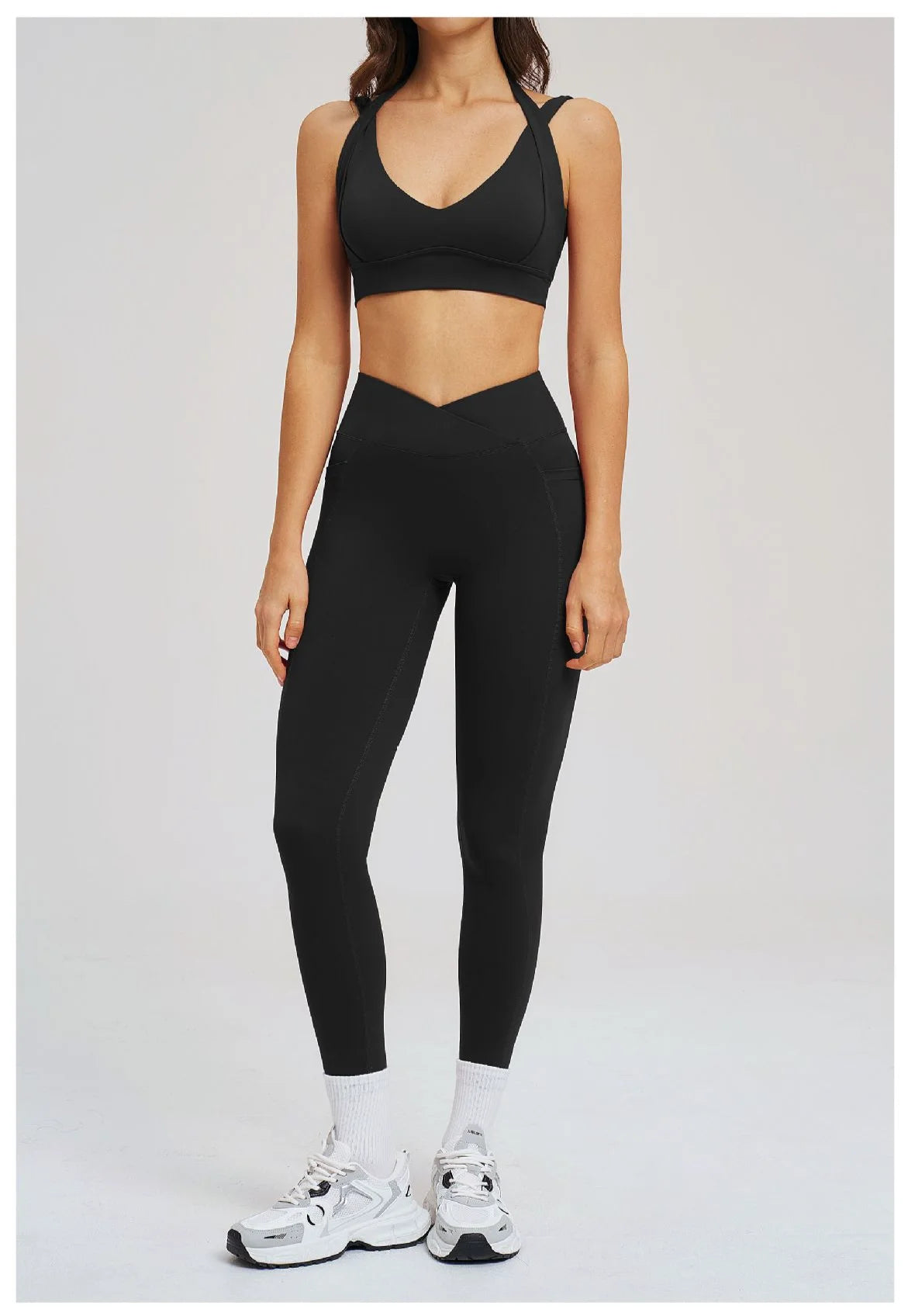 Yoga Clothes 2 Piece Women's Tracksuit Athletic Wear Fitness Suit Gym Outfits Workout Push Up Clothes Sports Bra Leggings Suit