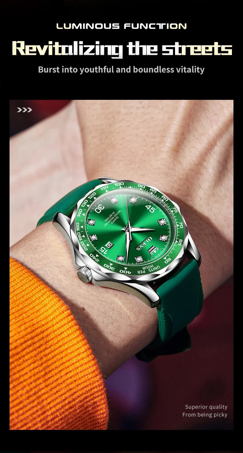 OLEVS 9988 Quartz Watch for Men Luxury Style Waterproof Stainless steel TOP Brand Classic Date Men's Watches Relógio Masculino