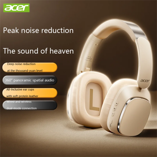 Acer ANC Bluetooth Headphones Surround Sound Headsets with HD Mic Active Noise Cancelling Earphones ENC-Calling 1000mAh OHR525