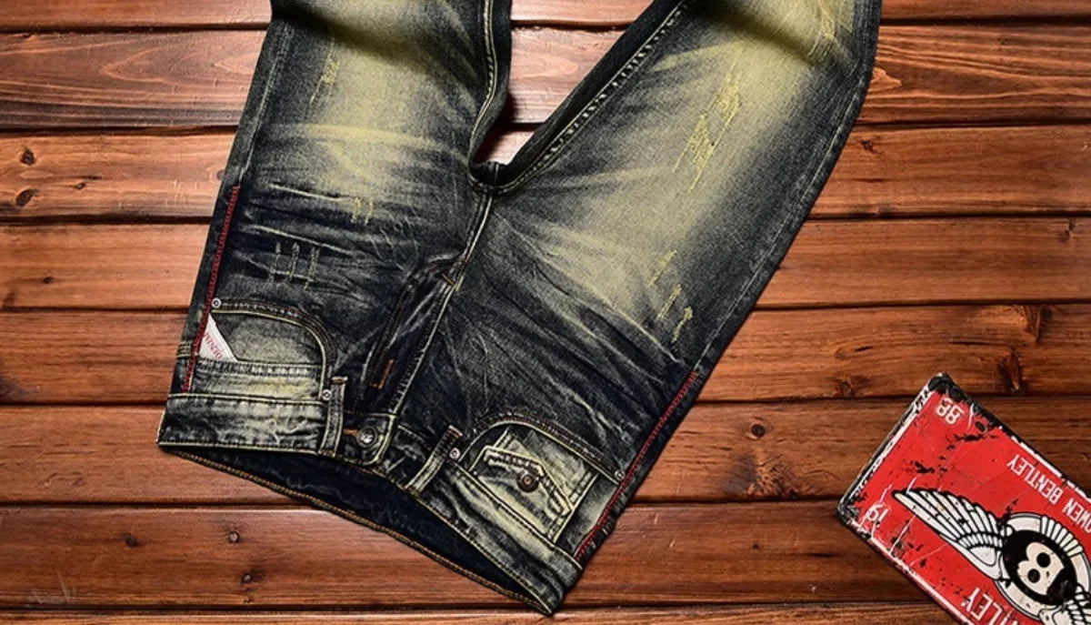 Luxury Soft Jeans Men's Fall New Design Trendy Slim Fit Stretchy Pants Elegant Business Casual Wardrobe Essential trousers
