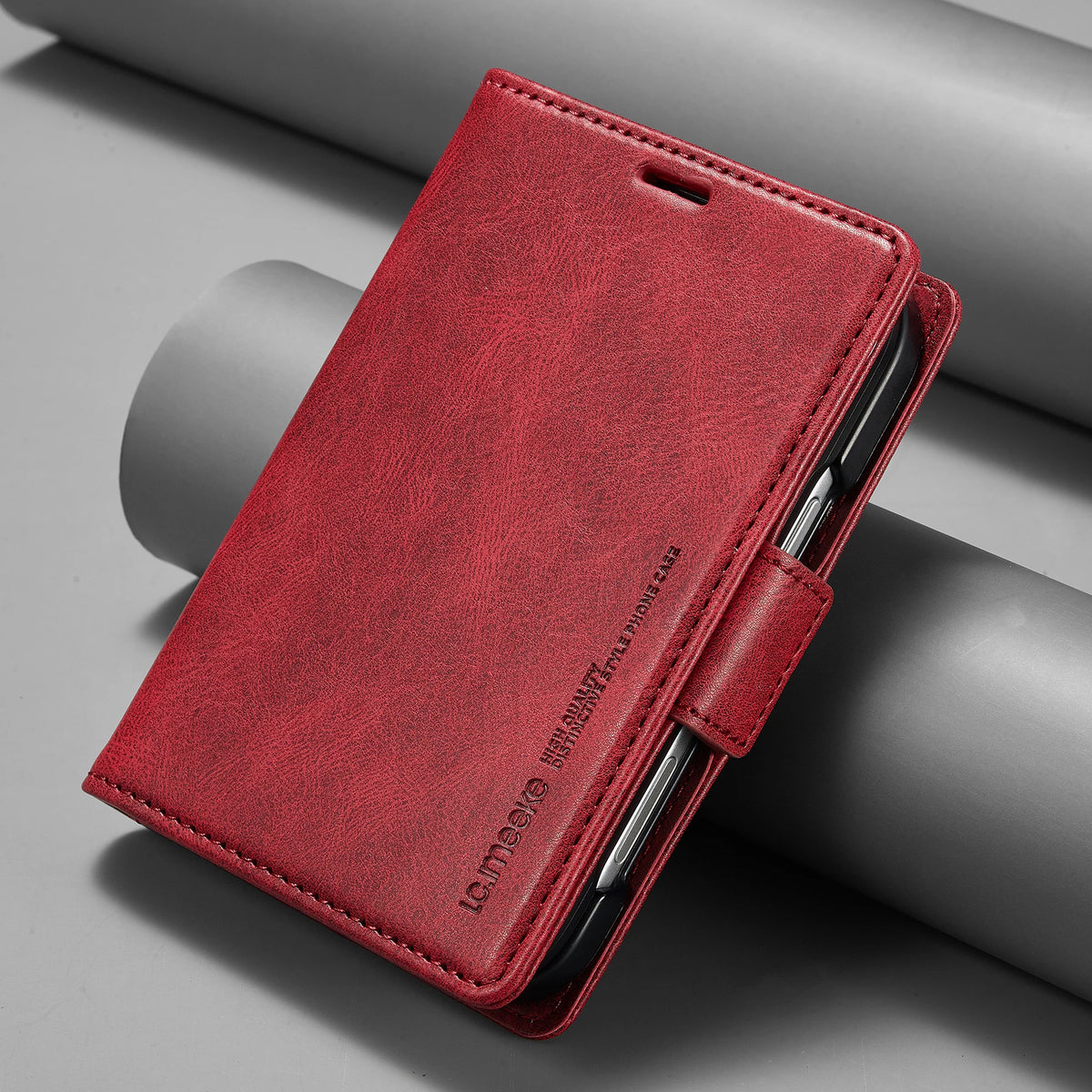 Business Leather Wallet Phone Case For Apple iPhone Duo RFID Blocking Credit Card Holder Hinge Protective Shockproof Full Cover