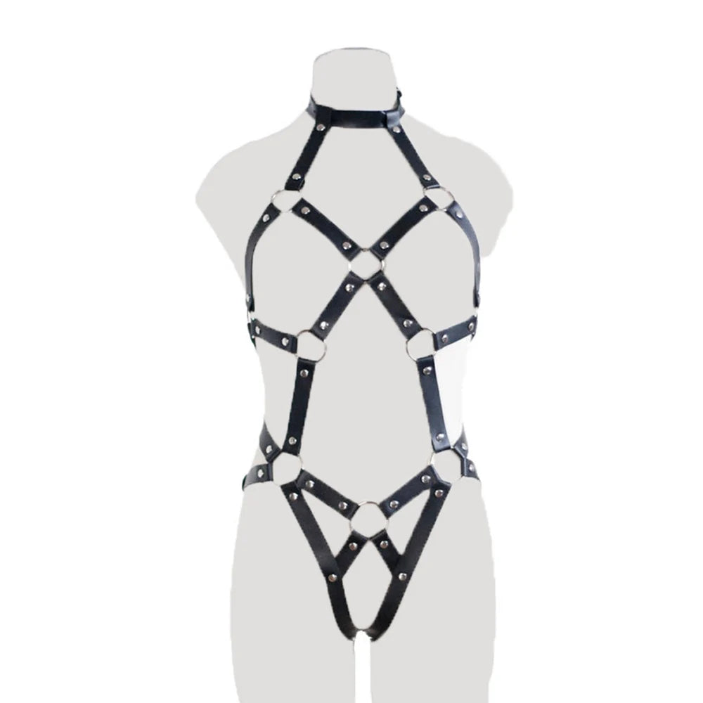 Restraints Harness Women Bondage Fetish BDSM Toy Sexy Leather Harness Erotic  Flirting Straps Toys for Couples
