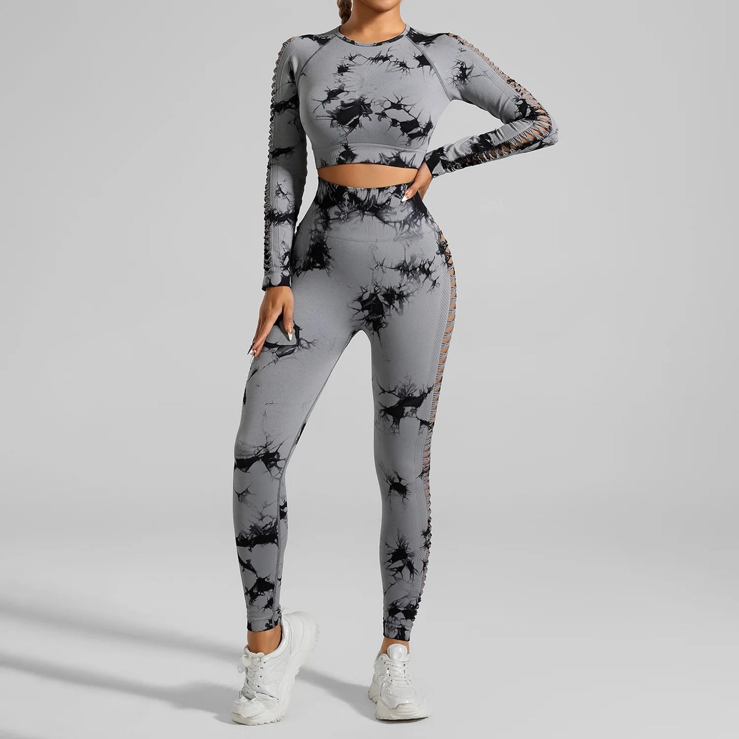Yoga Sport Outfit For Woman Fitness Women's Two Pieces Pant Sets Suits Tracksuit Sportswear Woman Gym Yoga Workout Clothes