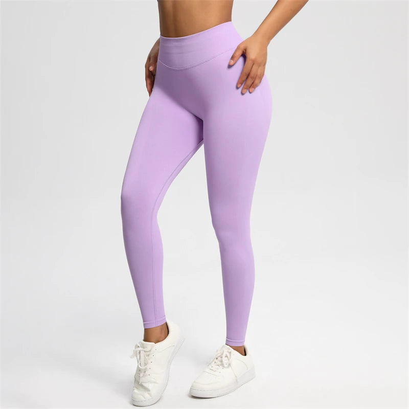 Bum Shaping Leggings Women Seamless Sports Yoga Pants Low Ribbed Band Gym clothes Fitness Workout Scrunch Butt Tight