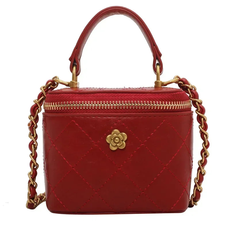 Mini Fashion Designer Pu Leather Women's Handbags Chain Casual Ladies Tote Female Black Bucket Women Shoulder Crossbody Bag