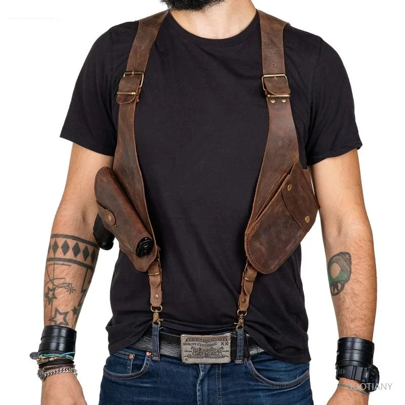 Cosplay Medieval Viking Anti-theft Hidden Underarm Vest Pocket Mobile Phone Shoulder Holster Bag Double Pocket Hidden Wallet