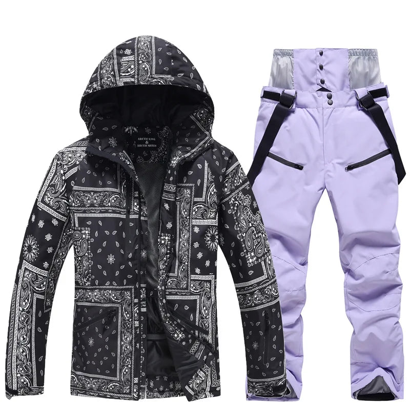 New Fashion, Men's and Women's, Ski Suit Sets, Waterproof, Snow Costume, Ski Jacket and Pant Set, Outdoor Clothing, Snowboarding