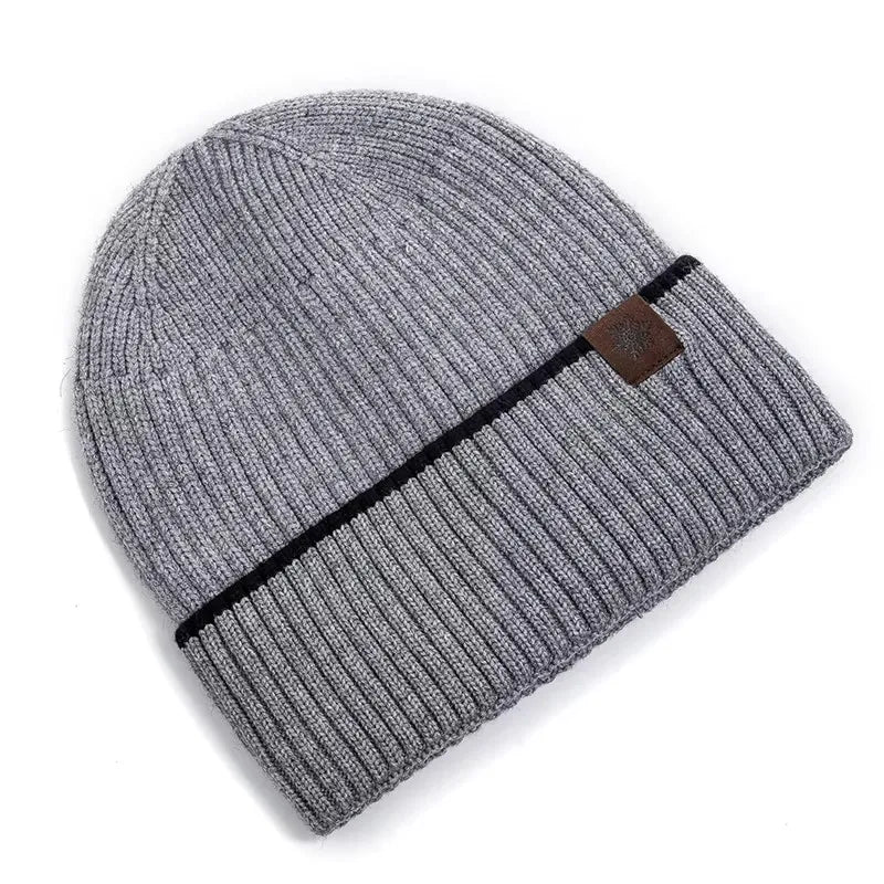 New Unisex Winter Hat Plush Fleece Warm Cap Snow Label Soft Beanie Hat For Men Women Outdoor Thicken Ski Sports Knitted Hat