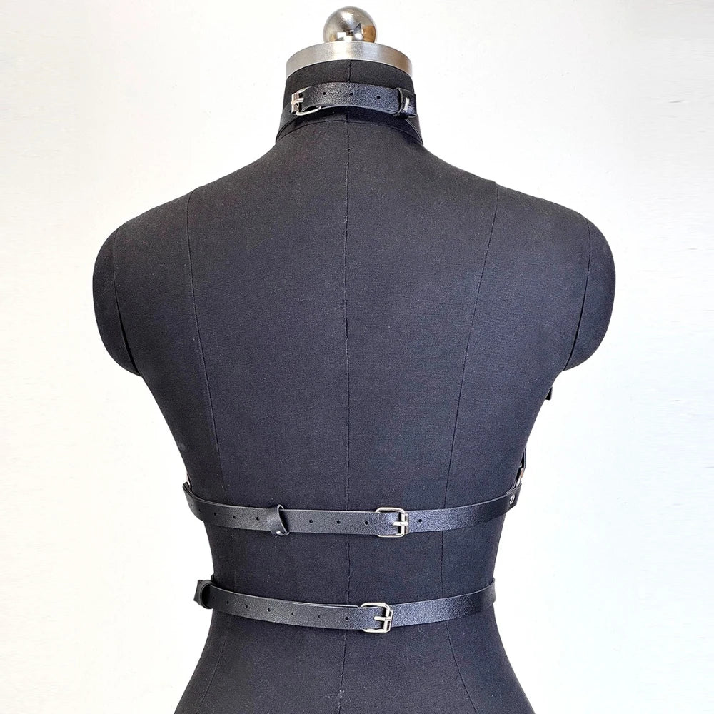 Women Fashion Sexy PU Leather Harness Belts Street Style Punk Belt Gothic Adjustable Body Bondage Harnesss Exotic Accessories