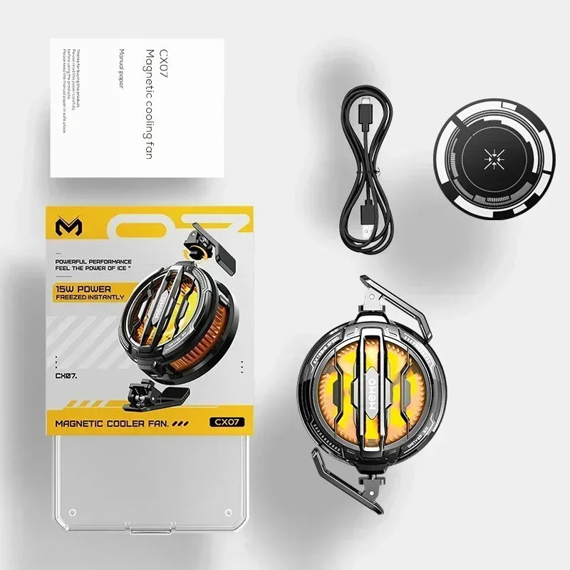 Magnetic Back Clip Universal 2 IN 1 MEMO CX08 CX07 Phone Cooler Semiconductor Cooling Fan Freeze Radiator for iOS Android PUBG