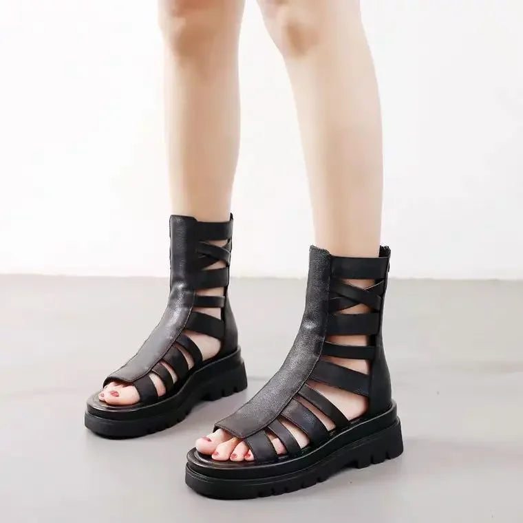 Ladies Shoes Daily Women's Sandals Zip With Medium Heels 2025 Trending Casual Asian Size Cheap Liquidation Luxury Designer Or