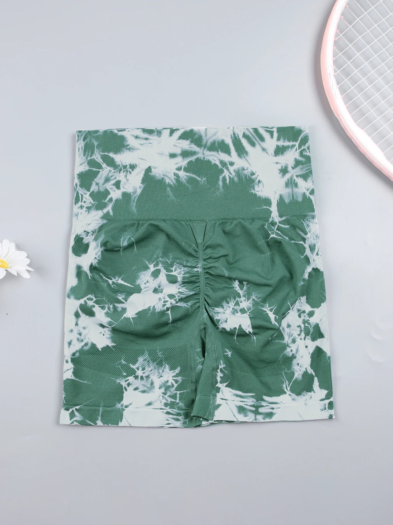 Tie Dye Sexy Push Up Gym Shorts Woman Skinny Stretch High Waist Fitness Shorts Sets Running Outdoors Fashion Sport Pants