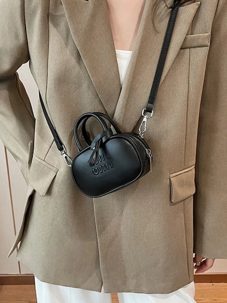 Bowling mini small bag style   famous brand all-match lipstick bag light luxury designer niche high-end messenger bag trend