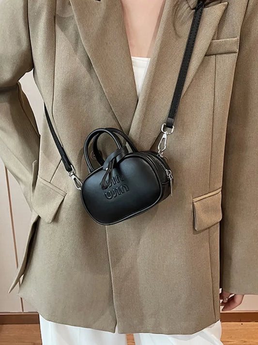 Bowling mini small bag style   famous brand all-match lipstick bag light luxury designer niche high-end messenger bag trend