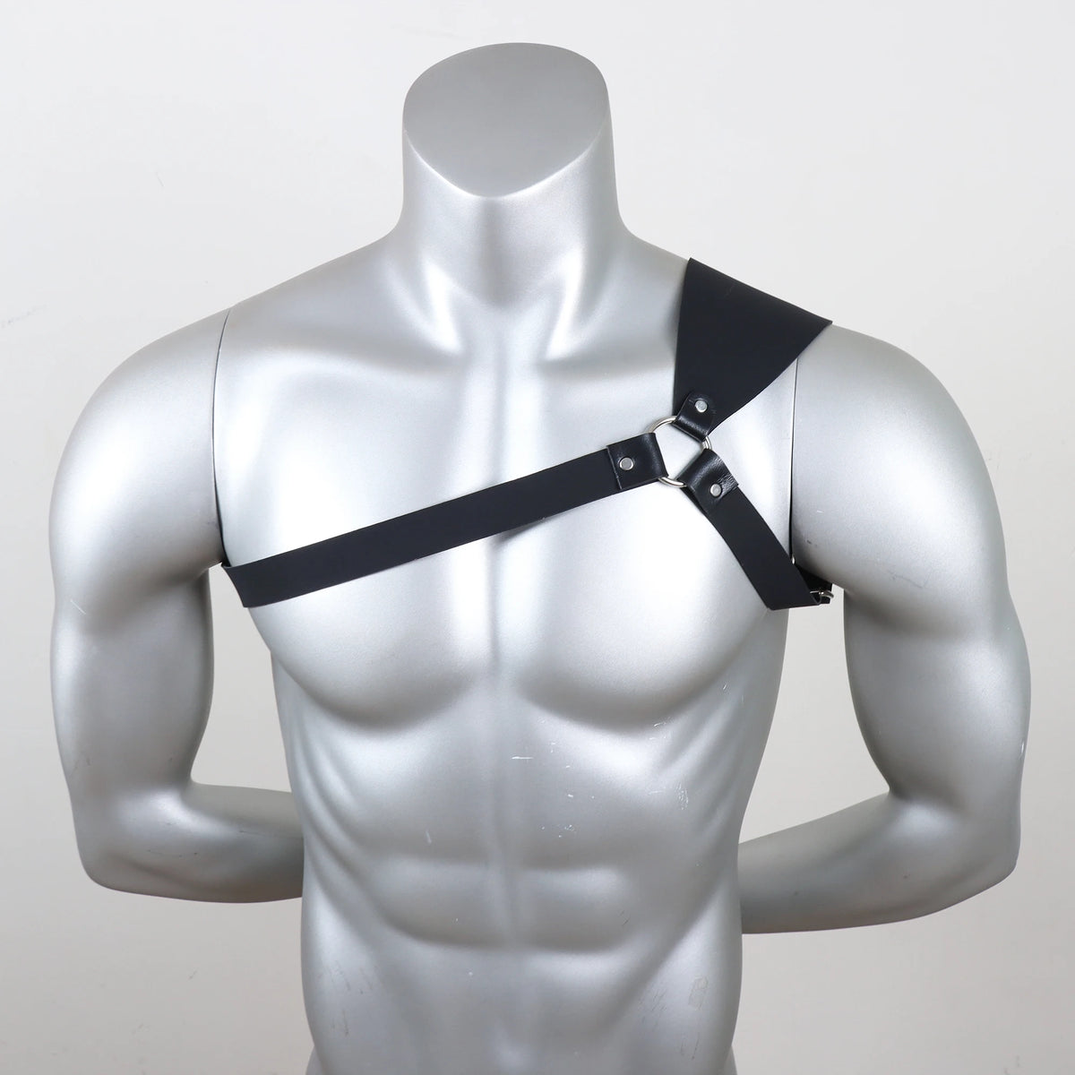 Men's PU Leather Body Chest Belt-Adjustable Harness for Various Occasions, Punk Chest Belt Mens Leather Harness